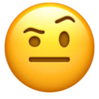 🤨 d1094e7c Emoji, Zmieszany, Wątpliwość, Wyraz, Twarz telegram sticker