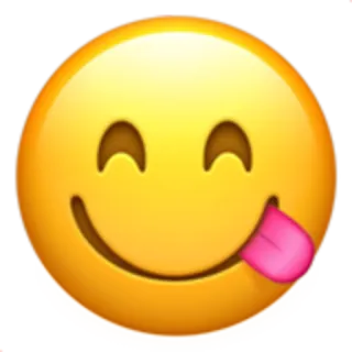 😋 d46ca13e Emoji, Uśmiech, Język, Twarz, Szczęśliwy, Wyraz telegram sticker