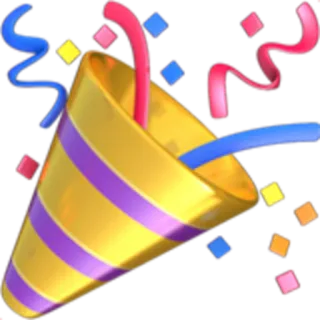 🎉 d8239434 impreza, święto, konfetti, czapeczka urodzinowa telegram sticker