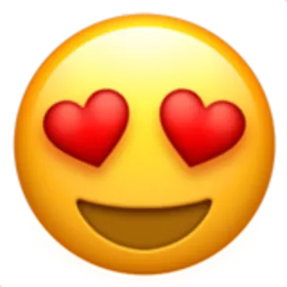 😍 f433323a Emoji, Oczy w serca, Miłość, Uśmiech, Uczucie, Serca telegram sticker