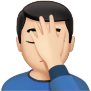 🤦‍♂ fe96c95f Facepalm, Wstyd, Rozczarowanie, Frustracja, Emoji, Reakcja telegram sticker