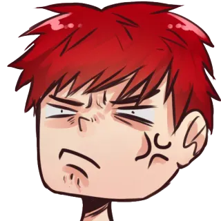 😡 3ac9ce89 злой, расстроенный, мультфильм, рыжие волосы, эмоция, разочарованный, раздраженный telegram sticker