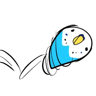 ⚽ 4643dbec 鸟, 鹦鹉, 蓝色, 可爱, 动物, 宠物 telegram sticker