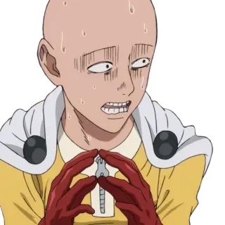 😢 fe949f89 Saitama One Punch Man anime, saitama, one punch man, héroe, manga, divertido telegram sticker