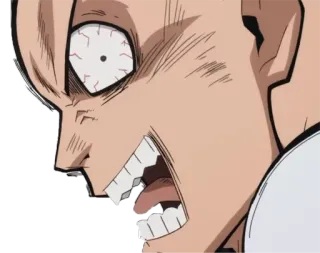 😡 4a7e6409 Saitama One-Punch Man anime, cartoon, angry, saitama, one-punch man telegram sticker