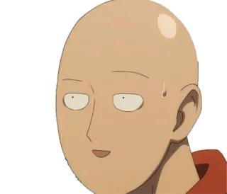 😐 5019f651 Saitama One-Punch Man anime, character, saitama, one-punch man, manga telegram sticker