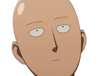 😐 5e91291d Saitama One-Punch Man anime, one-punch man, saitama, hero, bald, meme telegram sticker