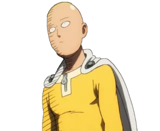 😐 813e1246 Saitama One-Punch Man anime, saitama, one-punch man, hero, manga telegram sticker