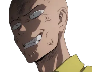 😬 cd40a0d5 Saitama One-Punch Man anime, one-punch man, saitama, hero, serious telegram sticker