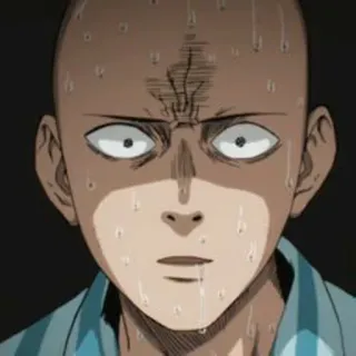 🪶 026c97c3 Saitama One-Punch Man Anime, Saitama, One-Punch Man, Sérieux, Sueurs telegram sticker