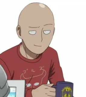 🪶 73f78517 Saitama One-Punch Man ブルズ Anime, One-Punch Man, Saitama, Héros, Manga, Drôle, Chauve telegram sticker