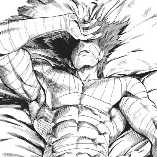 💫 9352b87c Garou One-Punch Man anime, manga, bandages, monster, villain telegram sticker