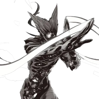 💫 9a125cbe Garou One-Punch Man anime, monster, villain, garou, martial arts telegram sticker
