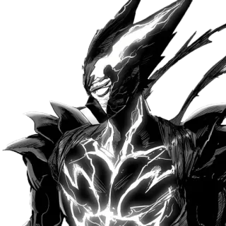 💫 a447cbe6 Garou One-Punch Man anime, monster, villain, garou, one-punch man, lightning telegram sticker
