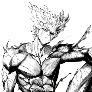💫 b61d4408 Garou One-Punch Man anime, manga, monster, villain, martial arts, Garou telegram sticker