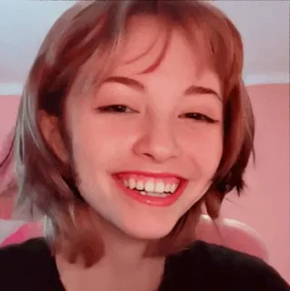 🍃 23db320a mulher, sorrindo, retrato, rosto, cabelo ruivo, alegre whatsapp sticker