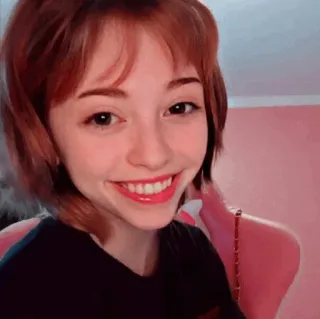 🍃 5031699e retrato, mulher, pessoa, sorriso, feliz, menina whatsapp sticker