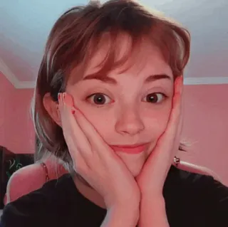 🍃 6247ed08 retrato, mulher, sorriso, feliz, selfie, menina, fofa whatsapp sticker