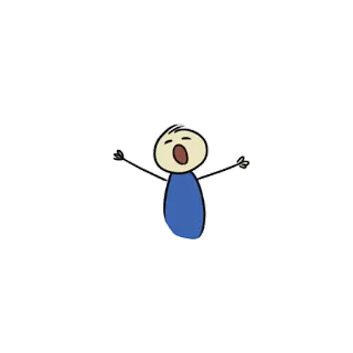 🌅 5c19b65a orang lidi, kartun, bernyanyi, rentangkan tangan, kebahagiaan, perayaan telegram sticker