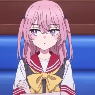 💖 ac85f188 อนิเมะ, ผู้หญิง, ชุดนักเรียน, ผมสีชมพู telegram sticker