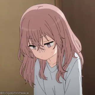 🎀 3eefa7a9 @KingdominPeace アニメ, 女の子, ピンク髪, 悲しい, 可愛い telegram sticker
