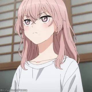 🎀 3f02bcba @KingdominPeace アニメ, 女の子, ピンク髪, 真剣, 漫画, イラスト telegram sticker