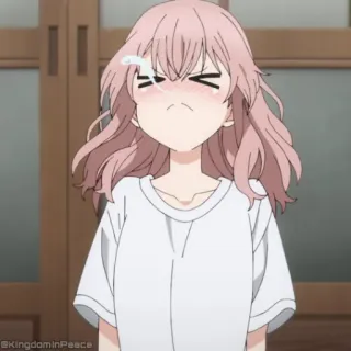 💓 84c3ed1b @KINGDOMINPEACE アニメ, 女の子, 不機嫌, ピンク髪 telegram sticker