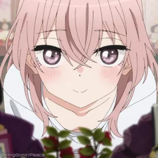 💓 bea607d1 Marin Kitagawa My Dress-Up Darling アニメ, 漫画, 可愛い, 女の子, ピンク髪, 幸せ, ポートレート telegram sticker