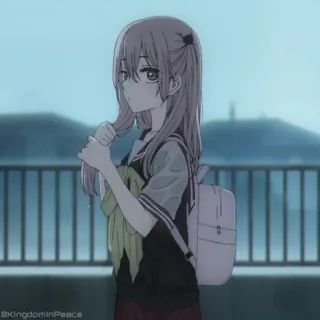 💓 c15ed469 @KINGDOMinPeace アニメ, 女子高生, リュック, 可愛い telegram sticker