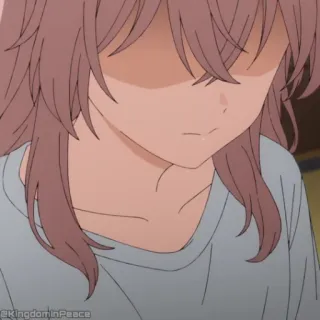 🎀 e1d5b691 @KingdominPeace アニメ, 女の子, 悲しい, ピンク髪 telegram sticker