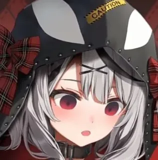 🎣 4d84a913 CAUTION Anime, Manga, Vorsicht, Kapuze, Vtuber, Süß, Mädchen telegram sticker