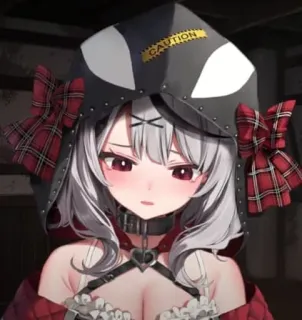 🎣 533f6a1e CAUTION Anime, Cartoon, Mädchen, Vorsicht telegram sticker