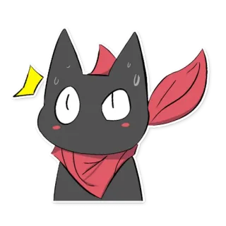 😳 a679667f gato, anime, dibujos animados, pegatina telegram sticker