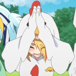 😓 45c099fe アニメ, 鶏, 面白い, コスプレ, かわいい telegram sticker
