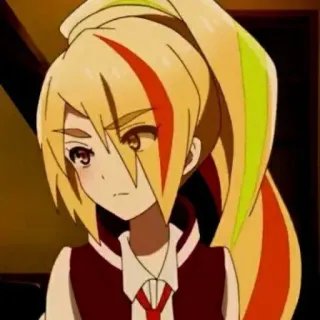 😕 bb0963a0 アニメ, 女の子, 金髪, ポニーテール, ゾンビ telegram sticker