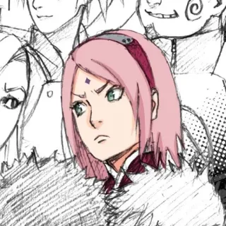 😒 1d8f5508 Sakura Naruto anime, sakura, naruto, character, manga, ninja telegram sticker