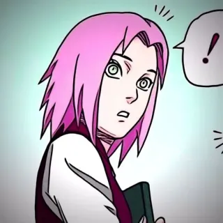 🤔 63c0eaea Sakura Naruto ! sakura, anime, manga, cartoon telegram sticker