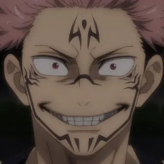 ✖️ 6933111e Ryomen Sukuna Jujutsu Kaisen 애니메이션, 만화, 악마, 저주, 악당, 료멘 스쿠나, 주술회전 telegram sticker