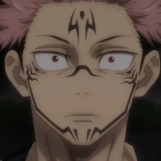 🎟 c66b06f0 Sukuna Jujutsu Kaisen 애니메이션, 만화, 악마, 저주, 주술회전, 스쿠나 telegram sticker