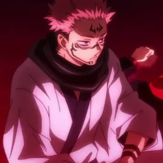 ✖️ f28d60bf Ryomen Sukuna Jujutsu Kaisen 애니메이션, 저주받은 영혼, 료멘 스쿠나, 주술회전, 스티커 telegram sticker