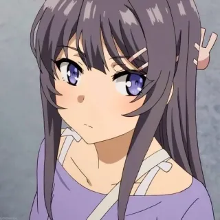 🐰 0126ef72 Mai Sakurajima Rascal Does Not Dream of Bunny Girl Senpai Аниме, Девушка, Мило, Bunny Girl Senpai telegram sticker