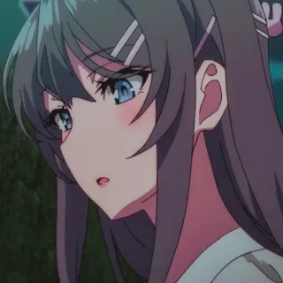 🐰 0f7d6adc Mai Sakurajima Rascal Does Not Dream of Bunny Girl Senpai Аниме, Девушка, Милая, Этот глупый свин не понимает мечту девочки-зайки, Май Сакурадзима telegram sticker
