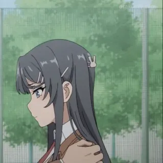 🐰 17e239e7 Mai Sakurajima Rascal Does Not Dream of Bunny Girl Senpai Аниме, Bunny Girl, Сакурадзима, Этот глупый свин не понимает мечты девочки-зайки, Девушка, Милая telegram sticker