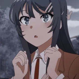 🐰 1ad6c1eb Mai Sakurajima Rascal Does Not Dream of Bunny Girl Senpai аниме, девушка, Сакурадзима, Май, милая, Bunny Girl Senpai telegram sticker