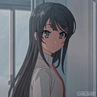 🐰 3a224895 Mai Sakurajima Rascal Does Not Dream of Bunny Girl Senpai Аниме, Девушка, Сакурадзима, Май, Милая, Школьная форма telegram sticker