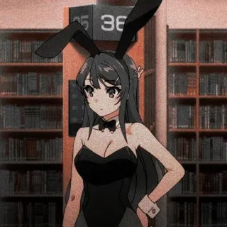 🐰 53fa2e62 Mai Sakurajima Rascal Does Not Dream of Bunny Girl Senpai Аниме, Девушка-кролик, Май Сакурадзима telegram sticker