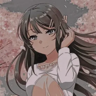 🐰 56f64d52 Mai Sakurajima Rascal Does Not Dream of Bunny Girl Senpai Аниме, Девушка, Сакура, Этот глупый свин не понимает мечту девочки-зайки, Май Сакурадзима telegram sticker