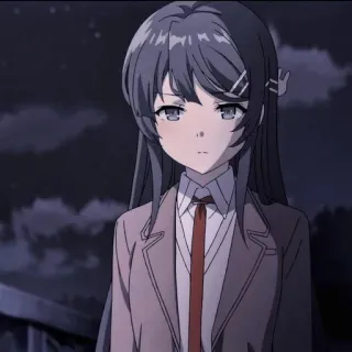 🐰 6726f90d Mai Sakurajima Rascal Does Not Dream of Bunny Girl Senpai Аниме, Rascal Does Not Dream of Bunny Girl Senpai, Милый, Каваи telegram sticker