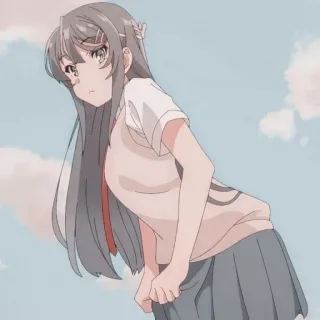 🐰 6893b6f9 Mai Sakurajima Rascal Does Not Dream of Bunny Girl Senpai Аниме, Девушка, Школьная форма, Персонаж, Сакурадзима Маи telegram sticker