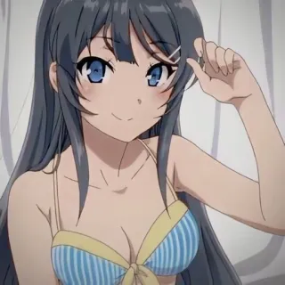 🐰 6c4c0086 Mai Sakurajima Rascal Does Not Dream of Bunny Girl Senpai Аниме, Девушка, Сакурадзима, Май, Rascal Does Not Dream of Bunny Girl Senpai telegram sticker